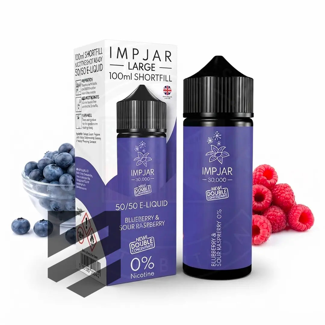 IMP JAR Large - Shortfill Doubleconcentrate - Blueberry & Sour Raspberry 100ml 0mg