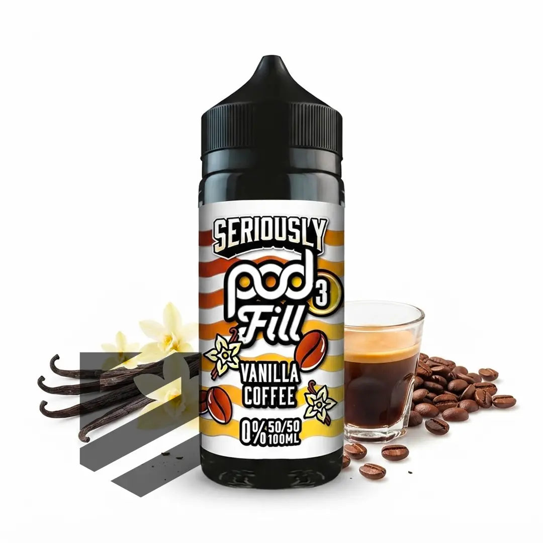 Seriously Pod Fill 3 - Vanilla Coffee 50/50 0mg 100ml Shortfill
