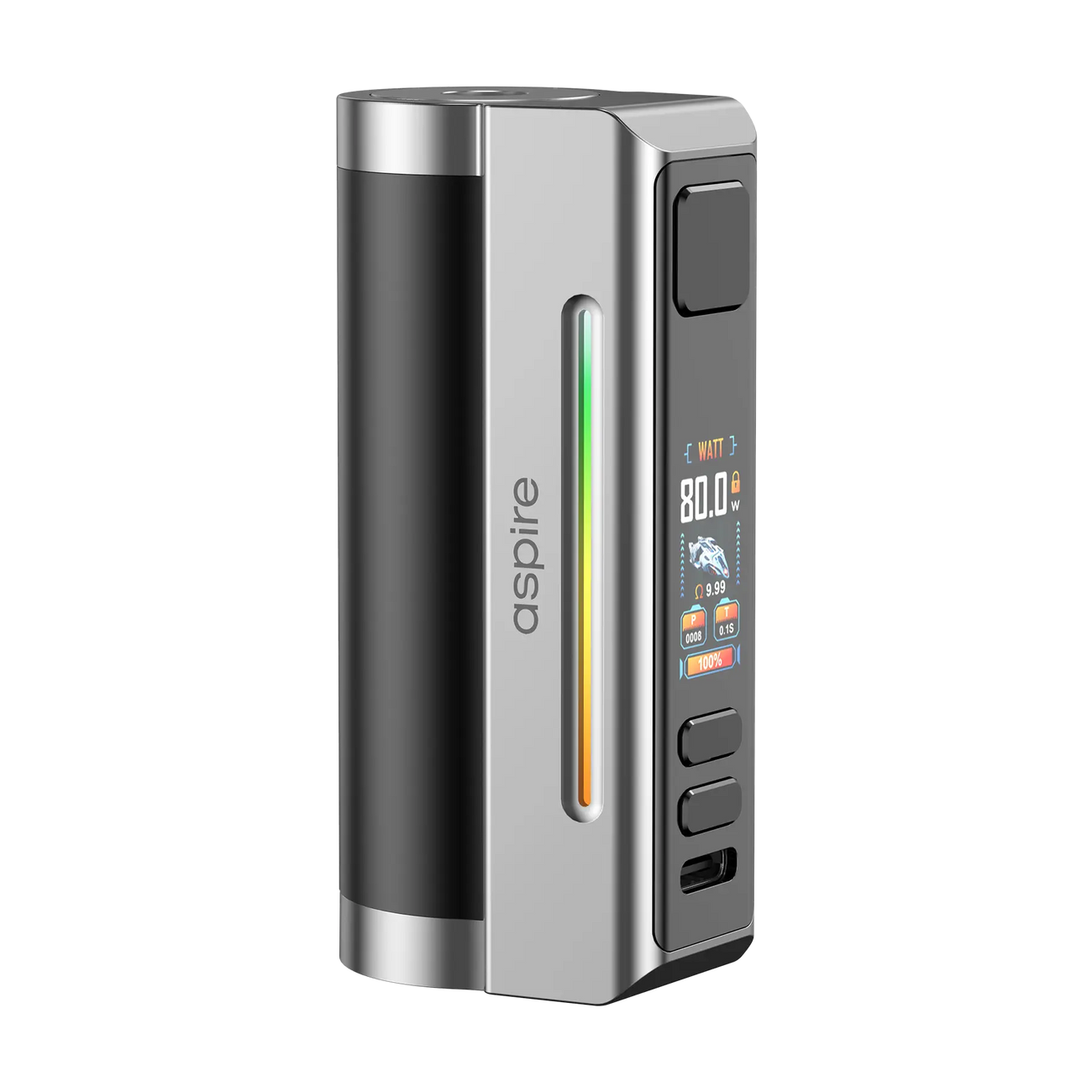 Aspire - Zelos M80 Akkuträger - Black Silver