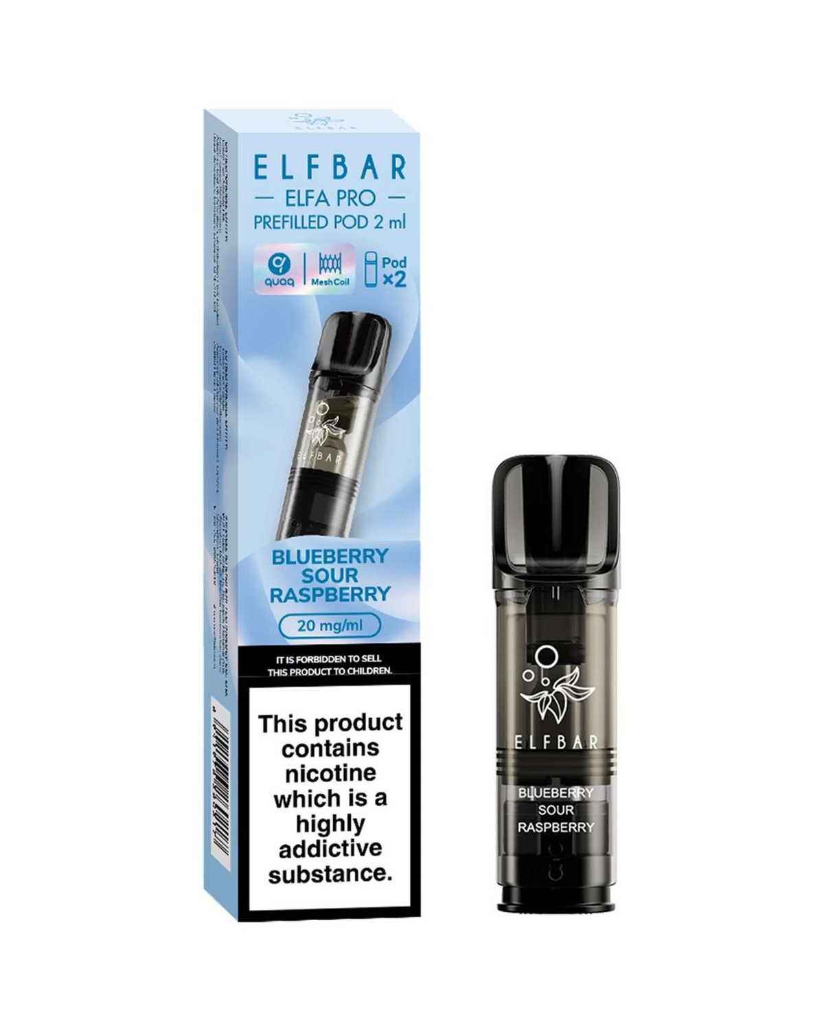 Elfbar ELFA PRO V2 Pods Blueberry Sour Raspberry 20mg 2er-Pack