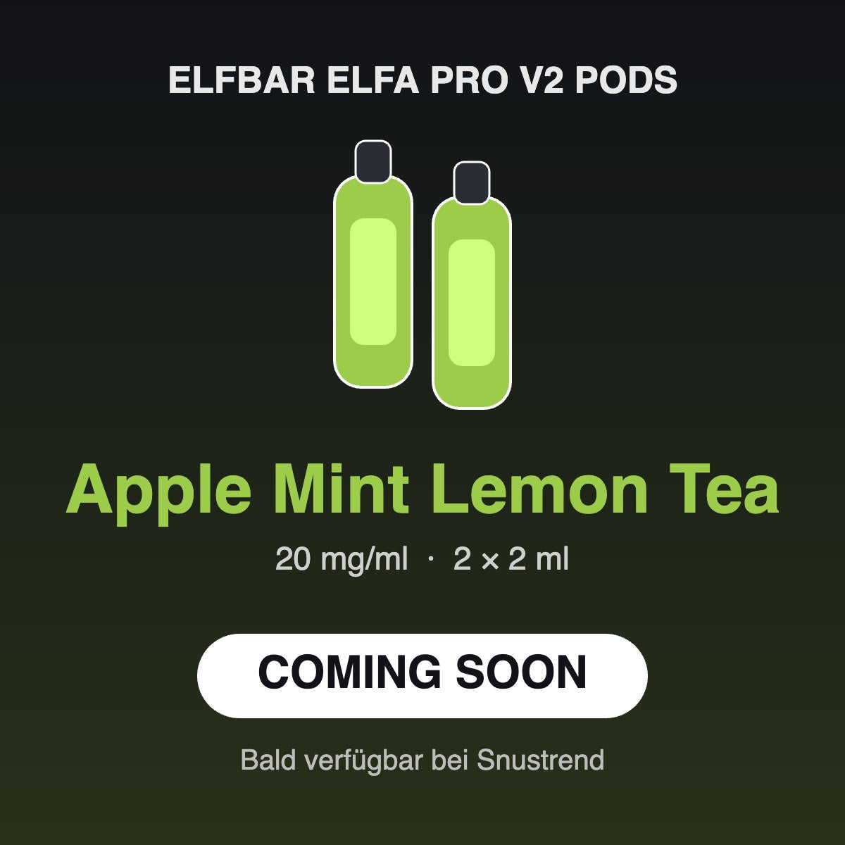 Elfbar ELFA PRO V2 Pods Apple Mint Lemon Tea 20mg – Coming soon