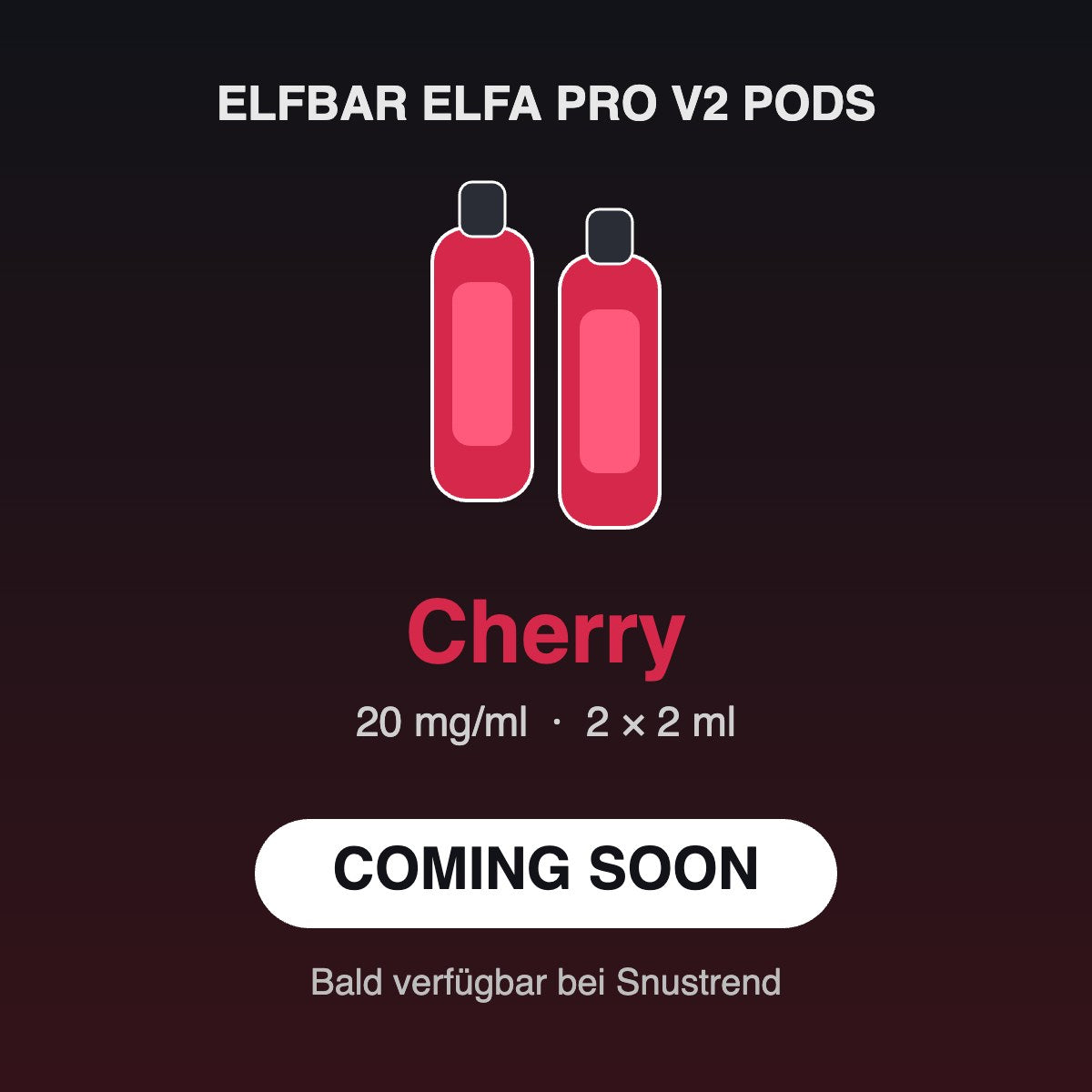 Elfbar ELFA PRO V2 Pods Cherry 20mg – Coming soon