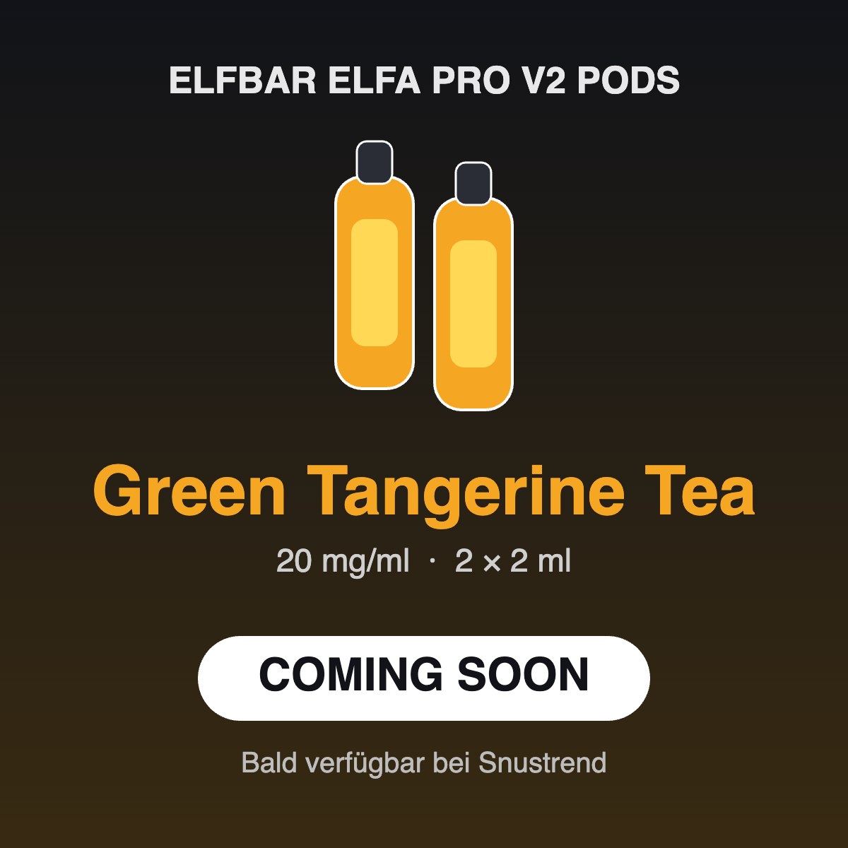 Elfbar ELFA PRO V2 Pods Green Tangerine Tea 20mg – Coming soon