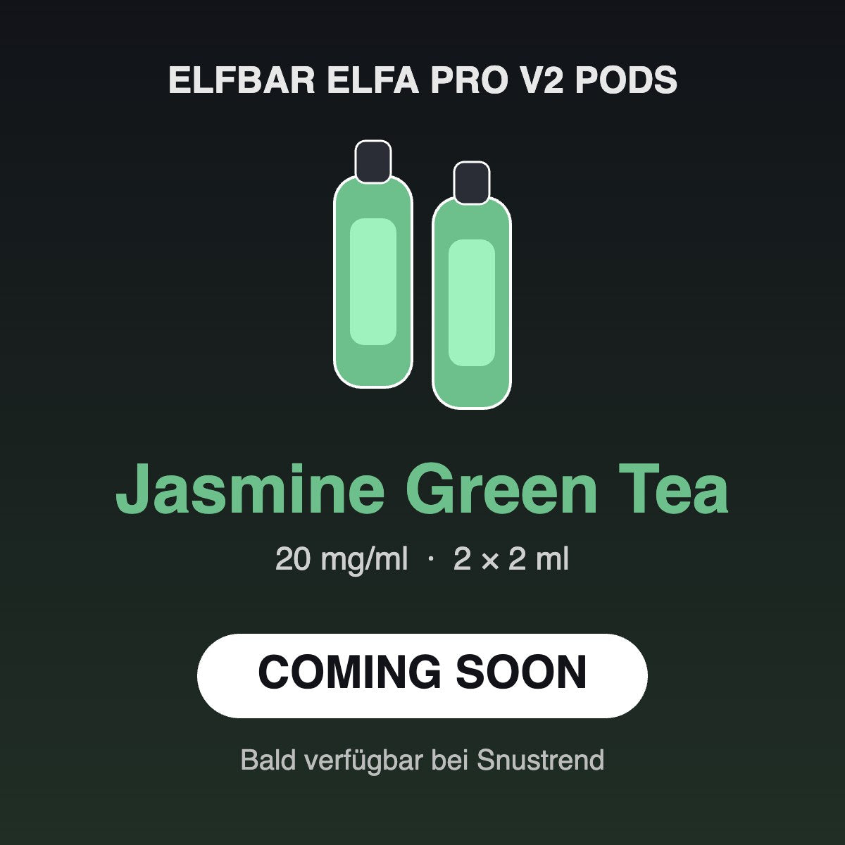 Elfbar ELFA PRO V2 Pods Jasmine Green Tea 20mg – Coming soon