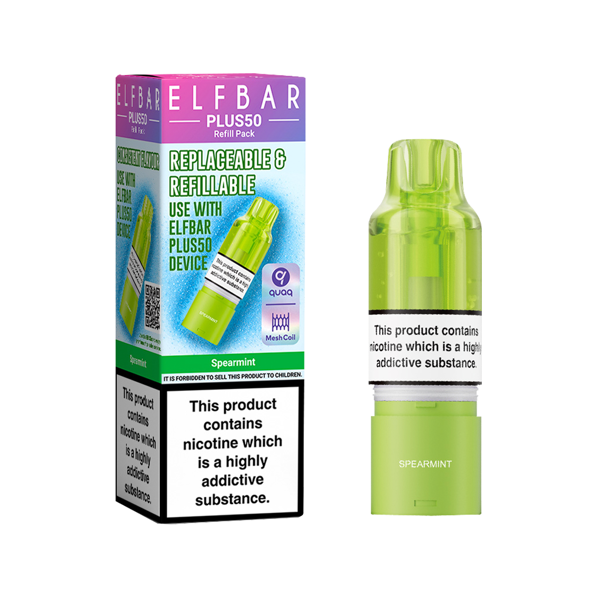 Elf Bar - Plus 50 - Pod & Refill - Spearmint
