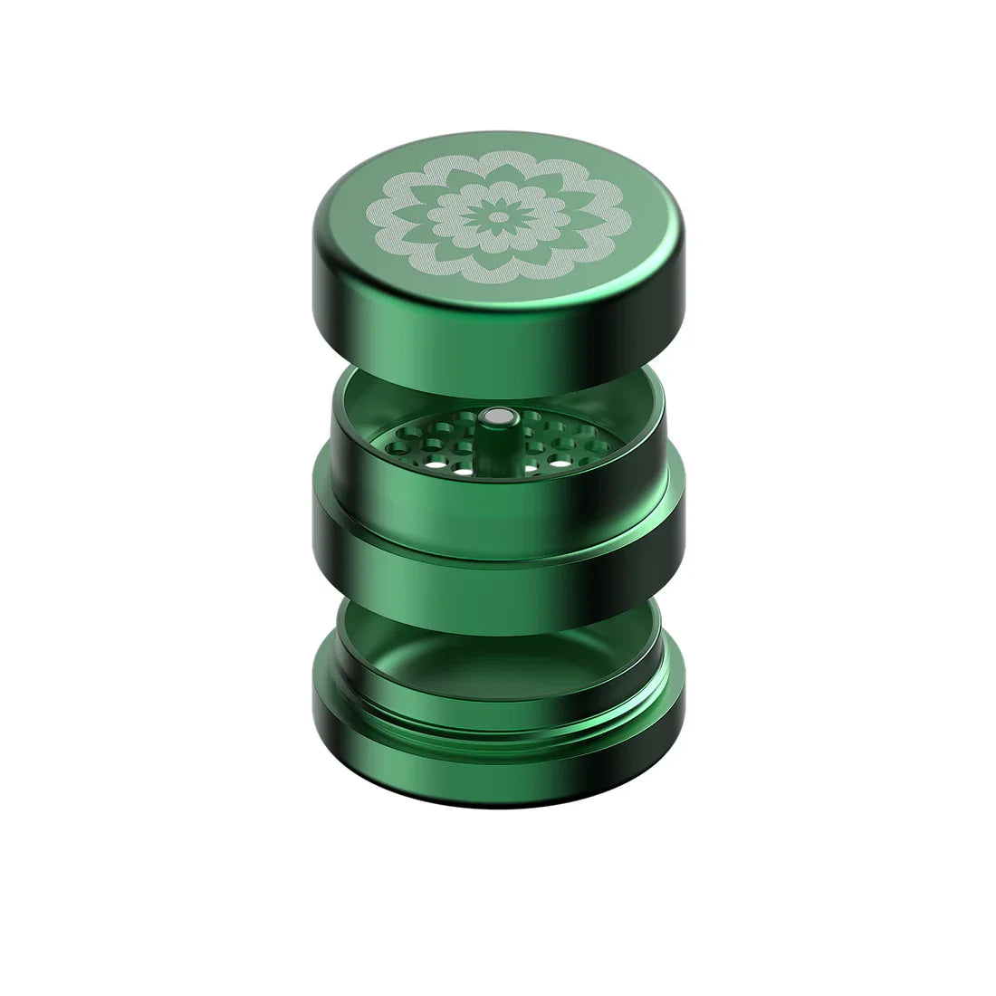 Flower Mill - Next-Gen Standard 2.5" - 64mm - 3 Layers - Green