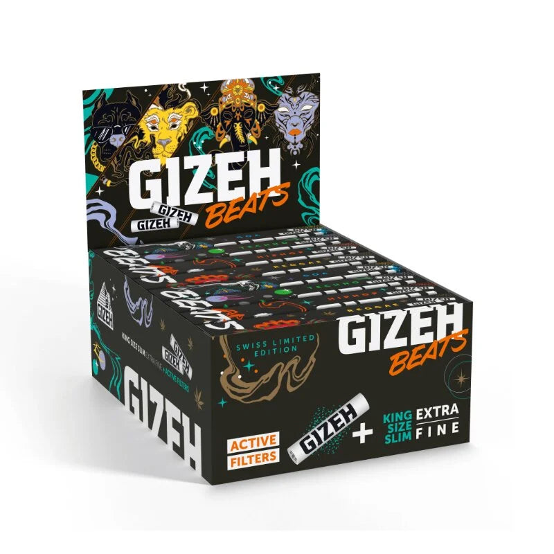 GIZEH - King Size Slim + Active Filter - Beats Swiss Edition