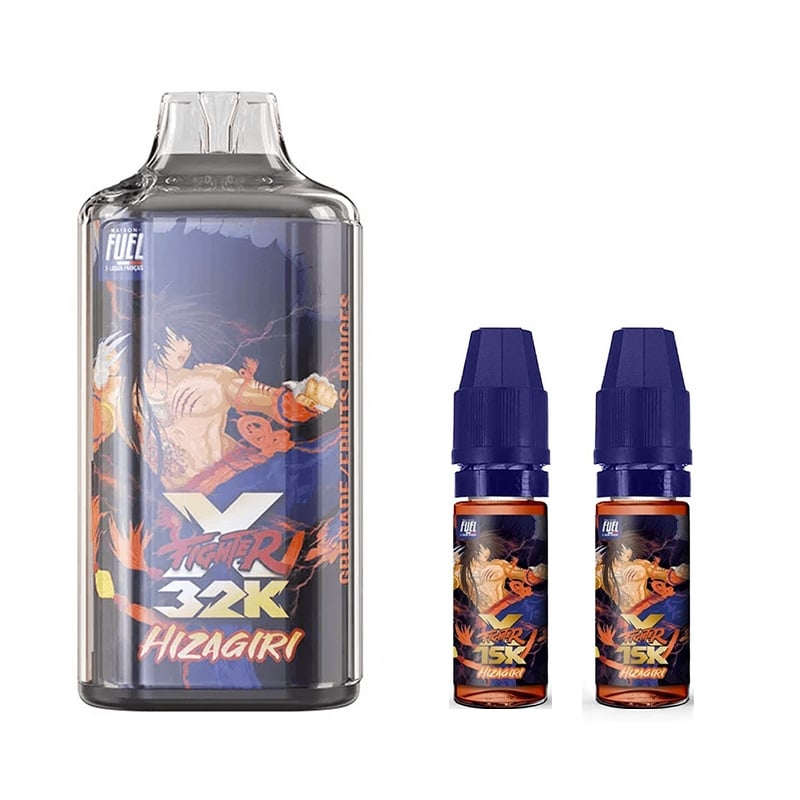 X Fighter 32K Hizagiri Aspire x Fighter Fuel 20mg