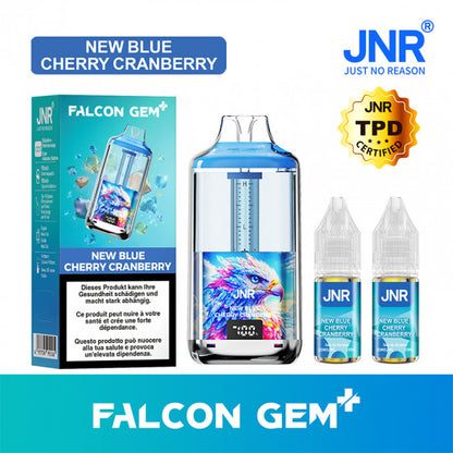 JNR Falcon Gem 30K Vape New Blue Cherry Cranberry E-Zigarette