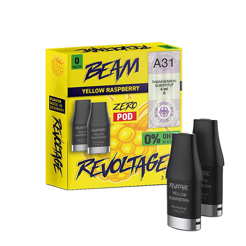 REVOLTAGE Beam Pod Yellow Raspberry (nicotine free)