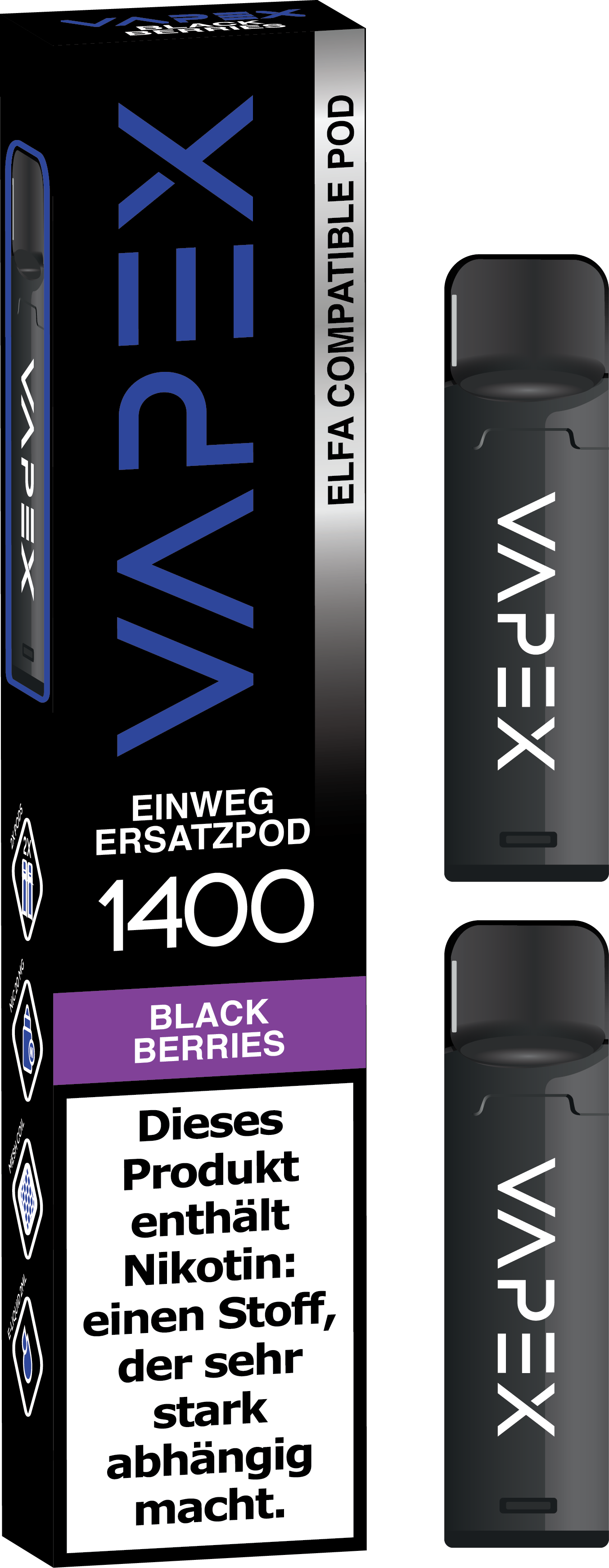 VapeX Black Berries 2-pack