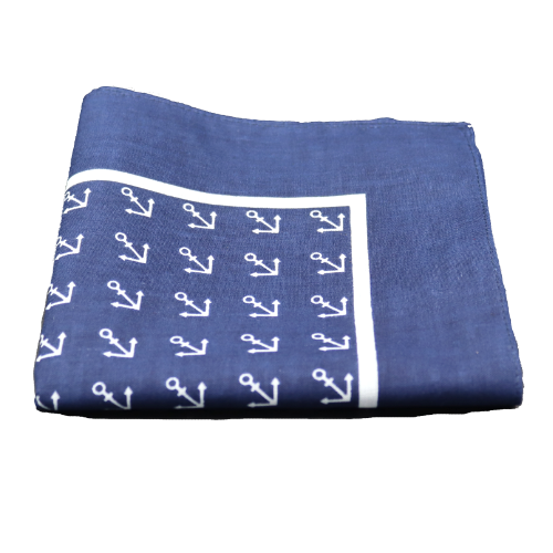 Anchor hankie, navy