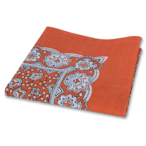 Snood scarf patterned orange