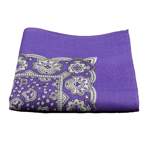 Patterned hankie, purple