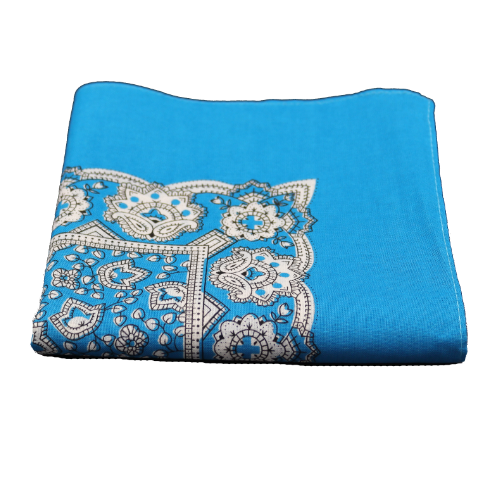 Snood scarf patterned, turquoise