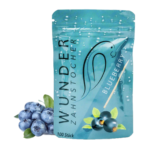 Wonder toothpicks with gea flavor, blueberry refill pack 100 pcs.