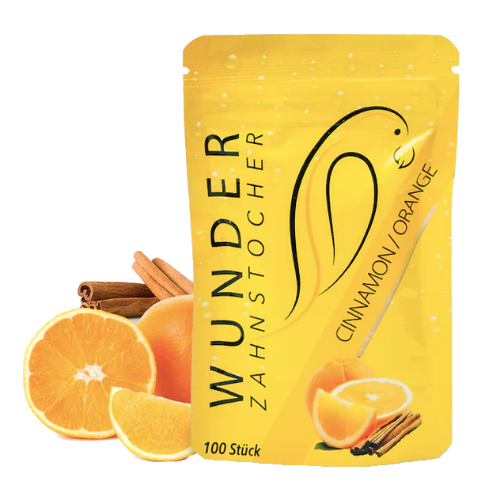 Wonder toothpicks with gea flavor, cinnamon/orange refill pack 100 pcs.