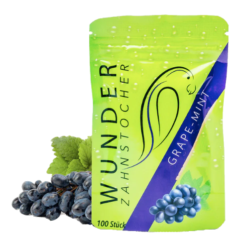 Wonder toothpicks with gea flavor, grape/mint Refill Pack 100 pcs.