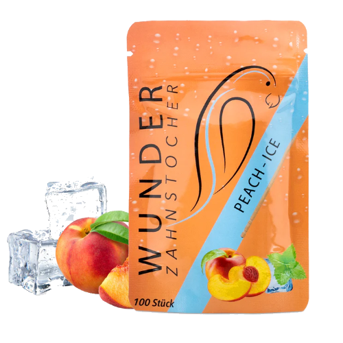 Wonder toothpicks with gea flavor, peach/ice refill pack 100 pcs.