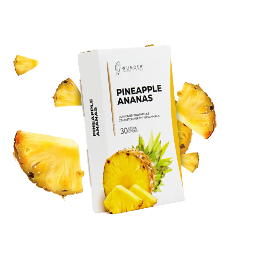 Wonder toothpicks with gea flavor, pineapple 30 single pack