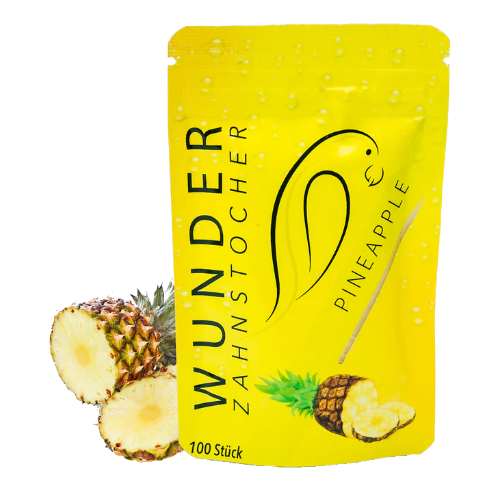 Miracle toothpicks with gea flavor, pineapple refill pack 100 pcs.