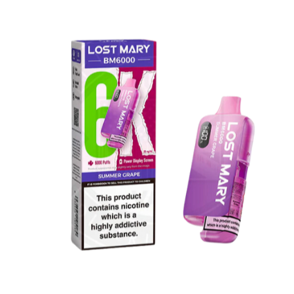 LOST MARY Kit de vapotage BM6000 au raisin d'été