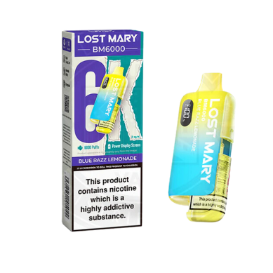 LOST MARY BM6000 Bleu Razz Kit de vapotage à la limonade