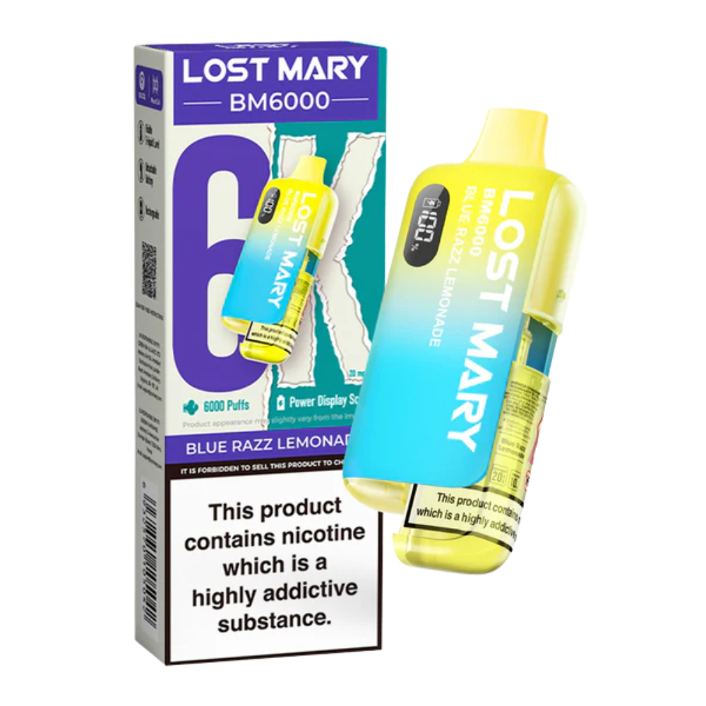 LOST MARY BM6000 Bleu Razz Kit de vapotage à la limonade