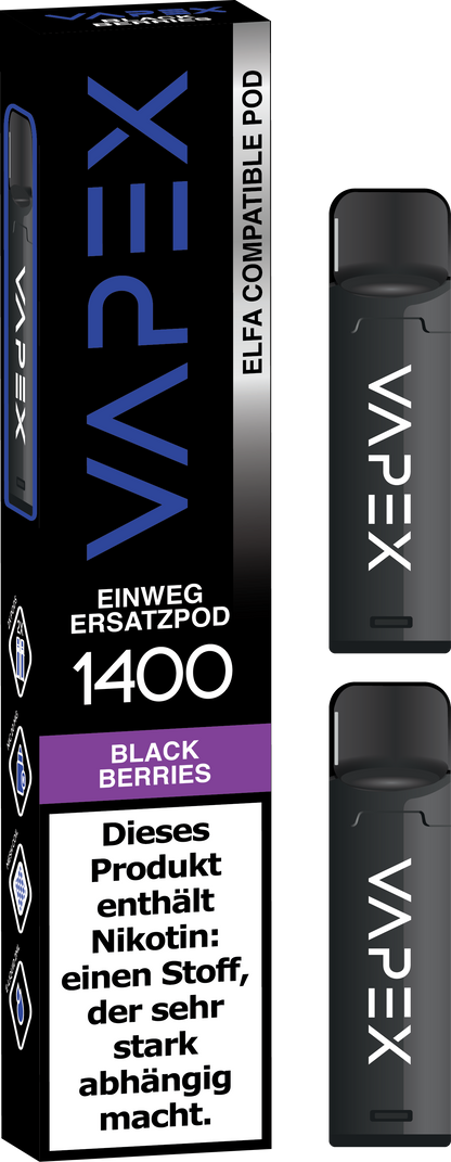 VapeX Pack de 2 baies noires