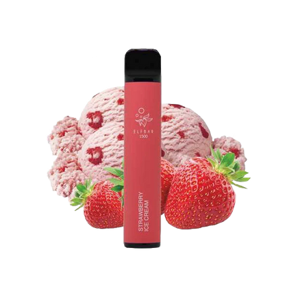 Vape ELF BAR 1500 Strawberry Crème glacée