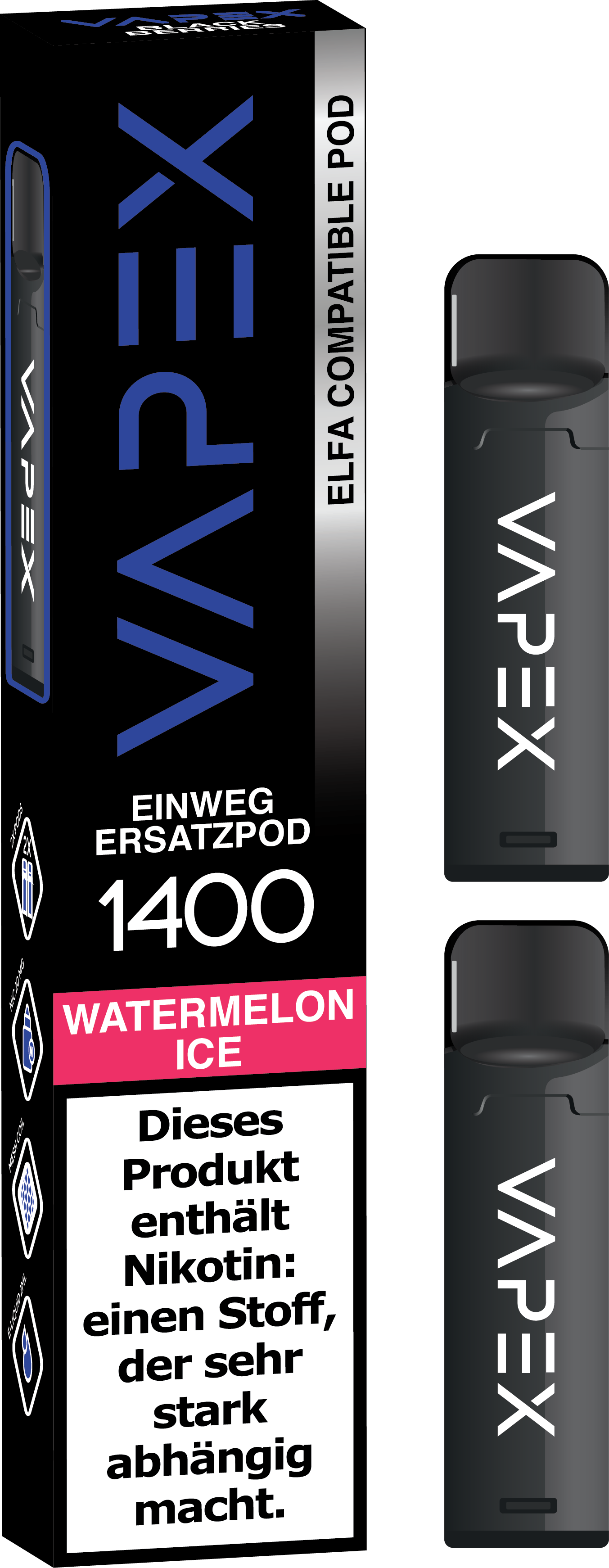 VapeX Watermelon Ghiaccio confezione da 2