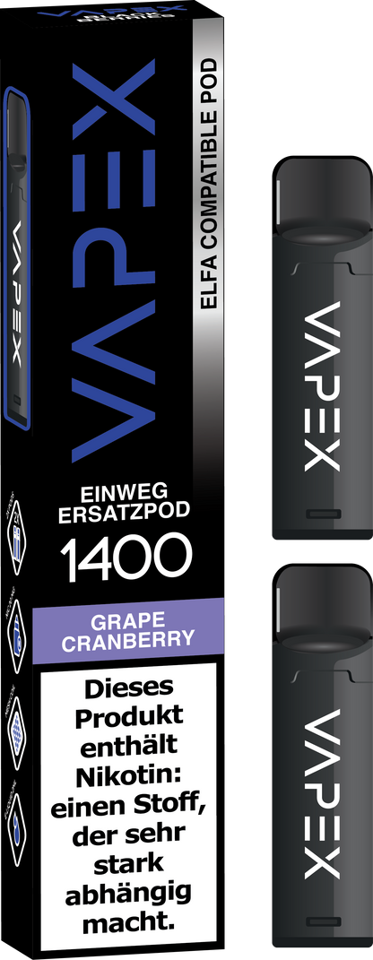 VapeX Mirtillo rosso d'uva confezione da 2