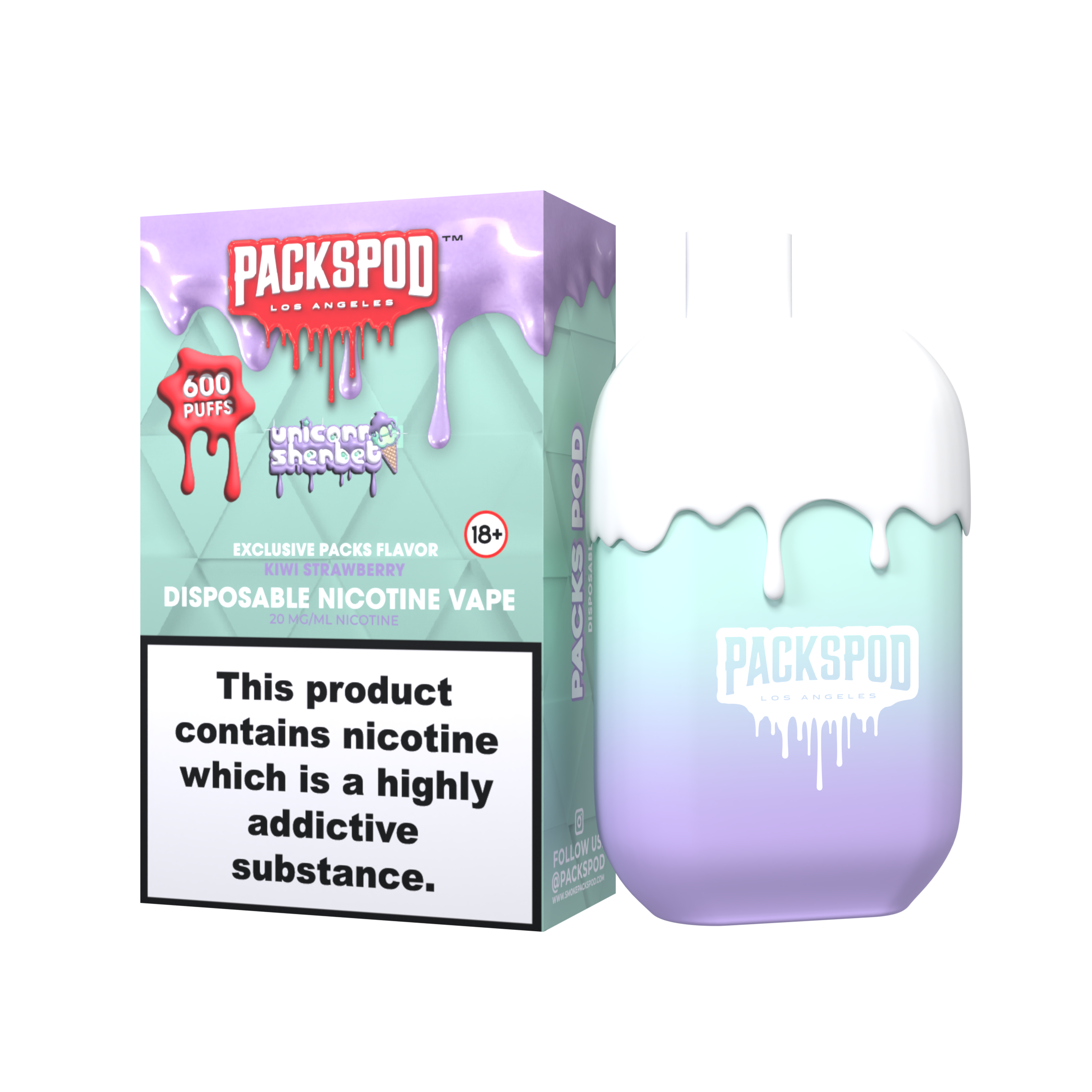 PACKSPOD Sorbetto all'unicorno